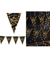 Happy New Year vimpelguirlande, 3 m