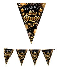 Happy New Year vimpelguirlande, 3 m