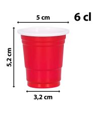 Røde shotglas, 20 stk.