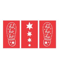 Julemand fodaftryk skabelon, 3 stk