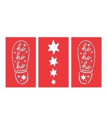 Julemand fodaftryk skabelon, 3 stk