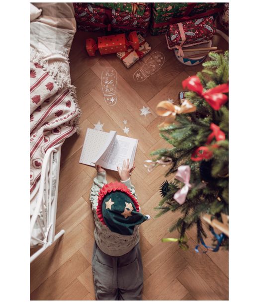 Julemand fodaftryk skabelon, 3 stk