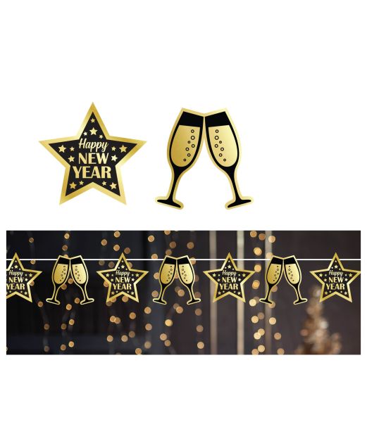Happy New Year guirlande, 300 cm