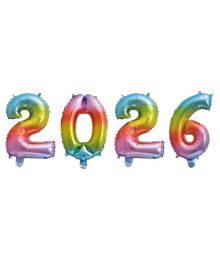 2026 regnbue balloner, 41 cm