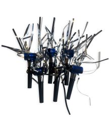 Rysler blå sølv 6 stk