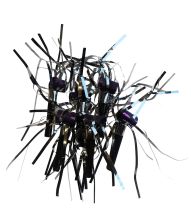 Lilla og sølv ryslere, 6 stk