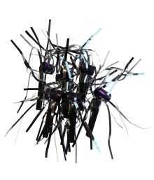 Lilla og sølv ryslere, 6 stk