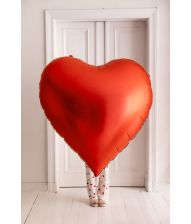 Stor rød hjertefolieballon