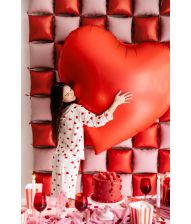 Stor rød hjertefolieballon