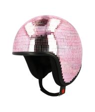 Pink diskokugle hjelm
