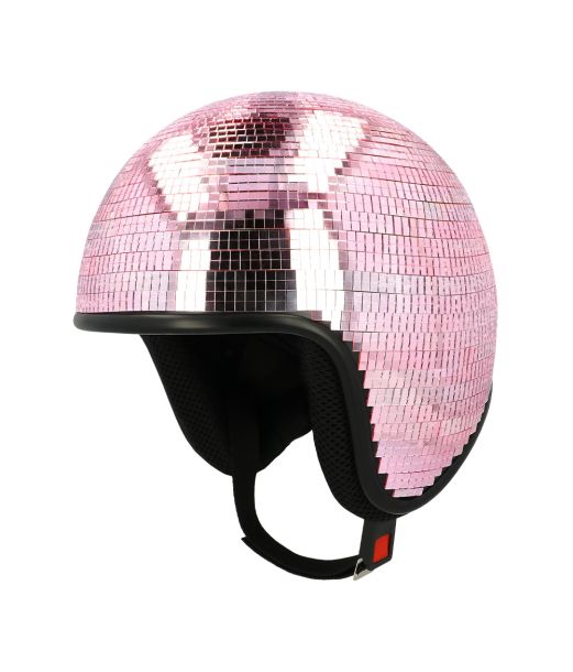 Pink diskokugle hjelm