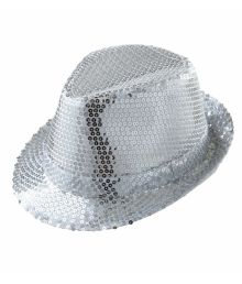 Sølv paillet hat