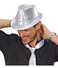 Sølv paillet hat