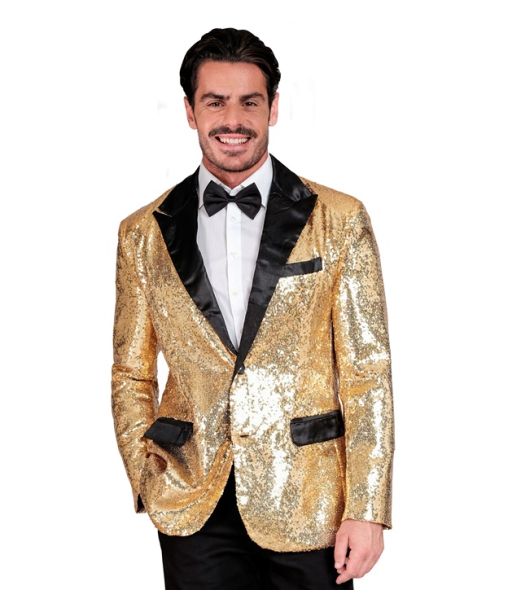 Guld pailletjakke til mænd