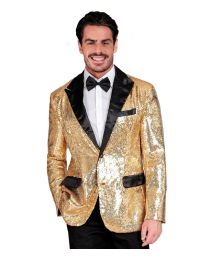 Guld pailletjakke til mænd