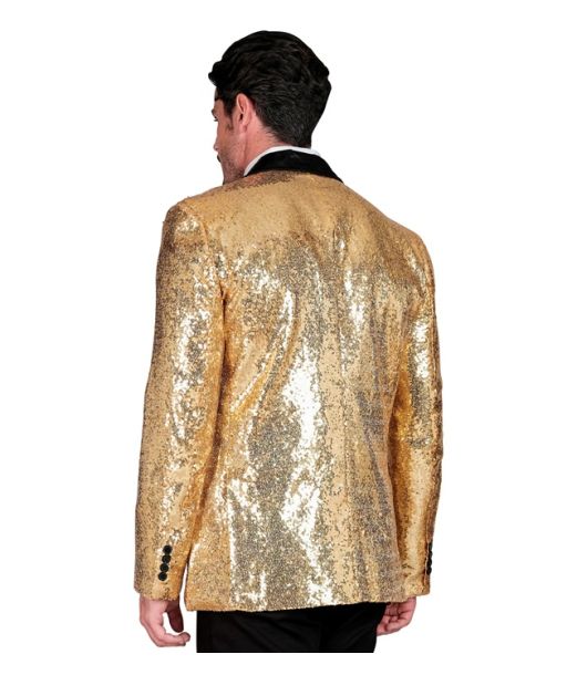 Guld pailletjakke til mænd