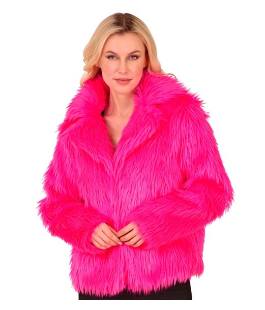 Pink pelsjakke til udklædning