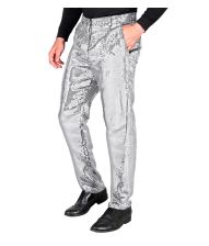 Sølv pailletbukser til mænd