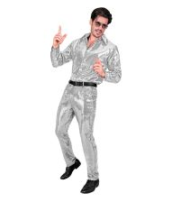 Sølv pailletbukser til mænd