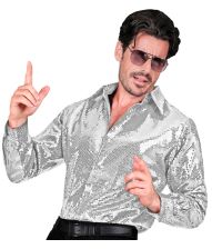 Sølv pailletskjorte