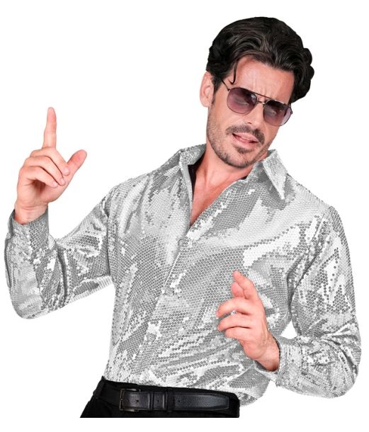 Sølv pailletskjorte