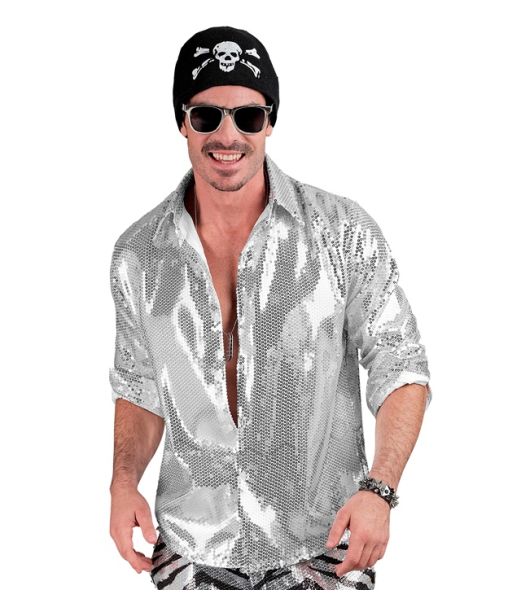 Sølv pailletskjorte