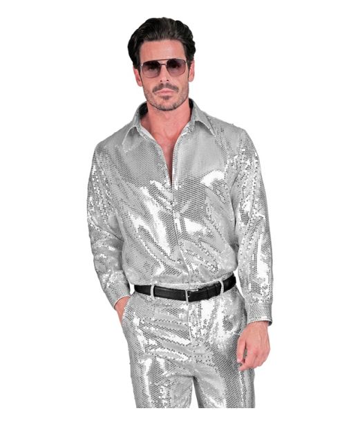 Sølv pailletskjorte