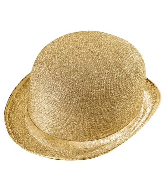 Guld bowlerhat med glimmer