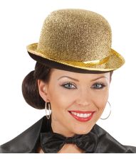 Guld bowlerhat med glimmer