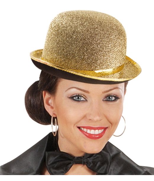 Guld bowlerhat med glimmer