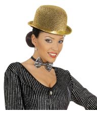 Guld bowlerhat med glimmer