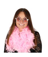 Pink stjerne briller med rhinsten