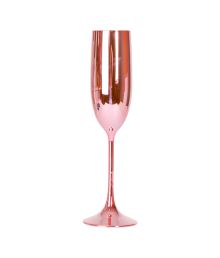 Pink metallic champagne glas