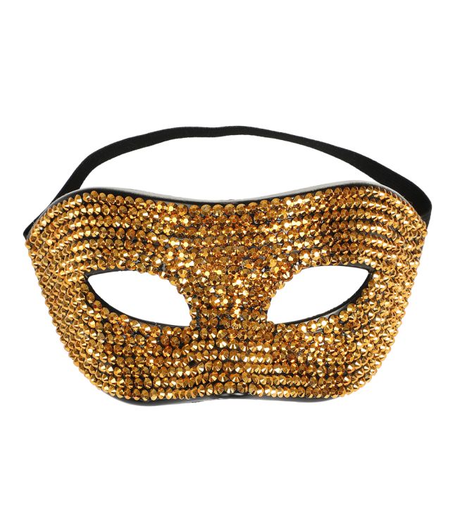Guld rhinsten halvmaske