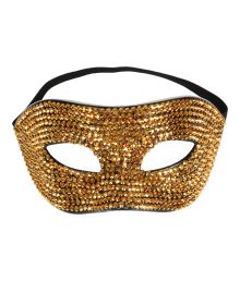 Guld rhinsten halvmaske