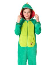 Dino onesie til børn og teens.