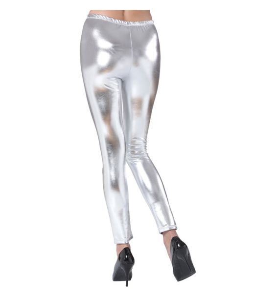 Sølv leggings til udklædning
