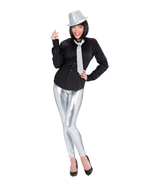 Sølv leggings til udklædning