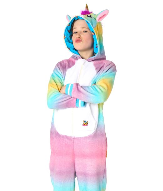 Enhjørning onesie til børn og teens