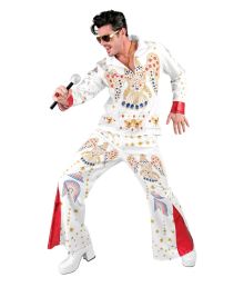 Hvidt Elvis Presley kostume