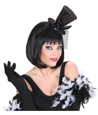 Sort glimmer mini hat