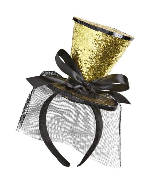 Guld glimmer mini hat