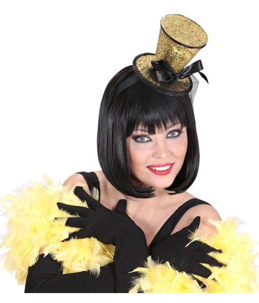 Guld glimmer mini hat