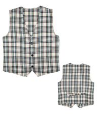 Beige skotsternet vest