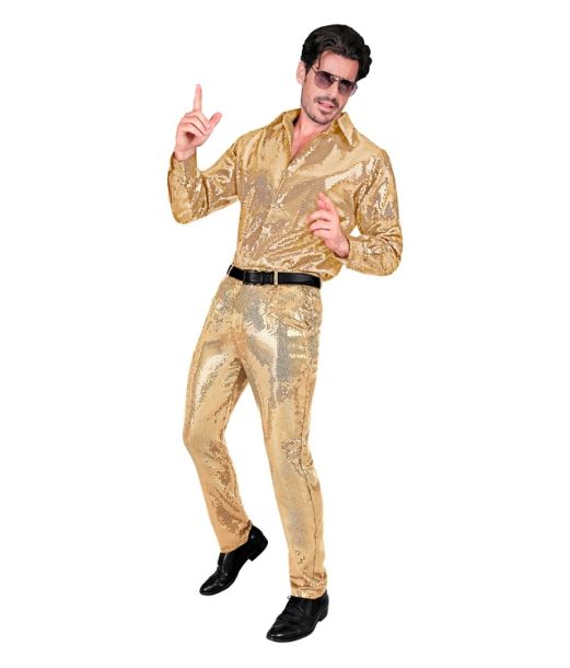 Guld pailletbukser til mænd