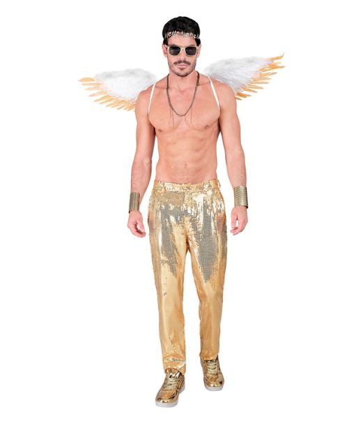 Guld pailletbukser til mænd