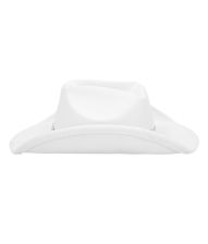 Hvid cowboyhat med sølv hjerter