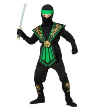 Grøn kombat ninja kostume