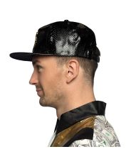 Sort cap med dollartegn 