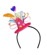 Hårbøjle med mini klovnehat